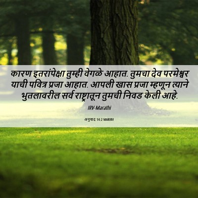 Picture 06 - अनुवाद 14:2 MARIRV - कारण इतरांपेक्षा - Bible Verse Picture