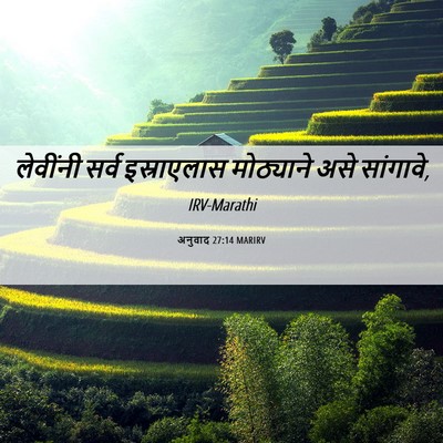 Picture 06 - अनुवाद 27:14 MARIRV - लेवींनी सर्व - Bible Verse Picture