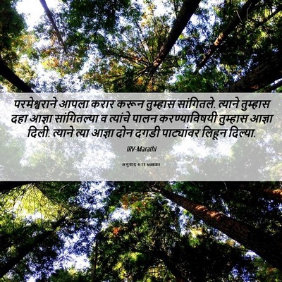 Picture 06 - अनुवाद 4:13 MARIRV - परमेश्वराने आपला - Bible Verse Picture