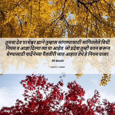 Picture 06 - अनुवाद 6:1 MARIRV - तुमचा देव - Bible Verse Picture