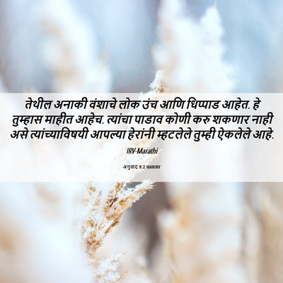 Picture 06 - अनुवाद 9:2 MARIRV - तेथील अनाकी - Bible Verse Picture