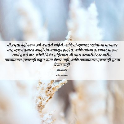 Picture 06 - आमोस 9:1 MARIRV - मी प्रभूला - Bible Verse Picture