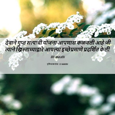 Picture 06 - इफिसकरांस 1:9 MARIRV - देवाने गुप्त - Bible Verse Picture