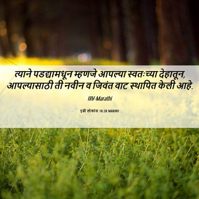 Picture 06 - इब्री लोकांस 10:20 MARIRV - त्याने पडद्यामधून - Bible Verse Picture