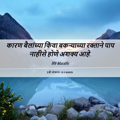 Picture 06 - इब्री लोकांस 10:4 MARIRV - कारण बैलांच्या - Bible Verse Picture