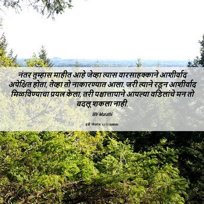 Picture 06 - इब्री लोकांस 12:17 MARIRV - नंतर तुम्हास - Bible Verse Picture