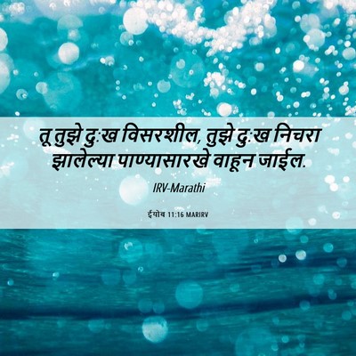 Picture 06 - ईयोब 11:16 MARIRV - तू तुझे दु:ख - Bible Verse Picture