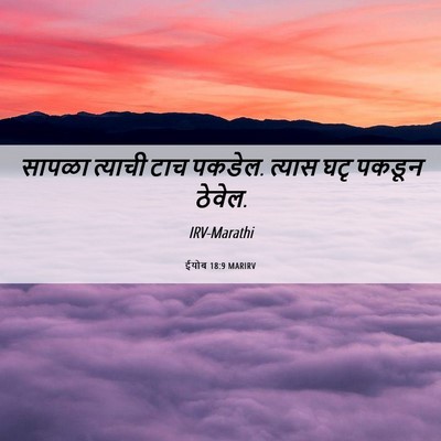 Picture 06 - ईयोब 18:9 MARIRV - सापळा त्याची टाच - Bible Verse Picture