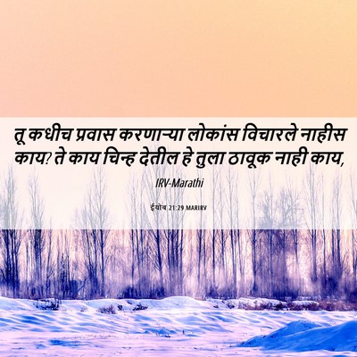 Picture 06 - ईयोब 21:29 MARIRV - तू कधीच प्रवास - Bible Verse Picture