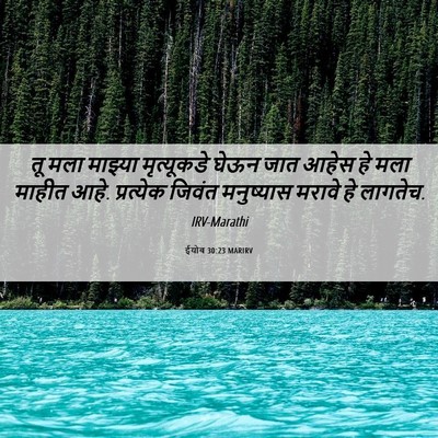 Picture 06 - ईयोब 30:23 MARIRV - तू मला माझ्या - Bible Verse Picture