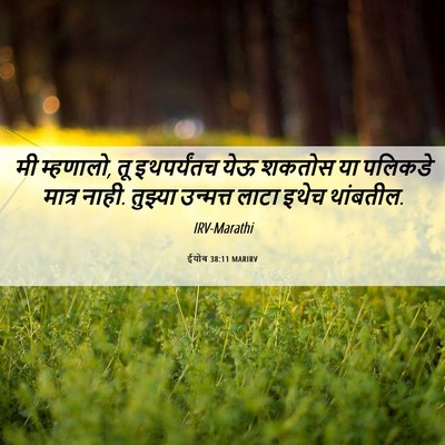 Picture 06 - ईयोब 38:11 MARIRV - मी म्हणालो, तू - Bible Verse Picture