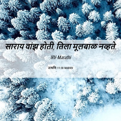 Picture 06 - उत्पत्ति 11:30 MARIRV - साराय वांझ होती, - Bible Verse Picture