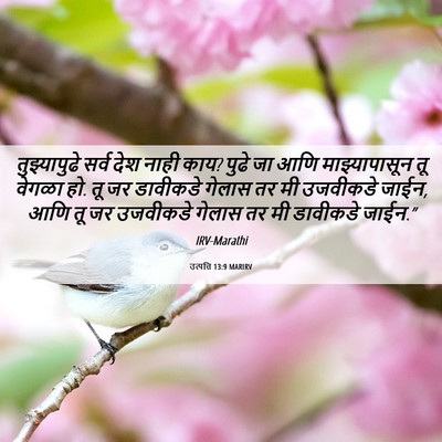 Picture 06 - उत्पत्ति 13:9 MARIRV - तुझ्यापुढे सर्व - Bible Verse Picture
