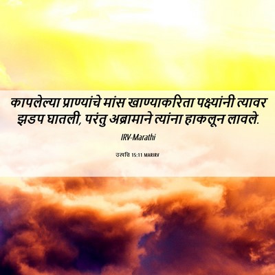 Picture 06 - उत्पत्ति 15:11 MARIRV - कापलेल्या - Bible Verse Picture