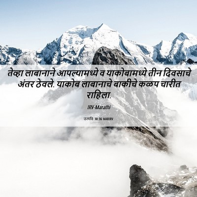 Picture 06 - उत्पत्ति 30:36 MARIRV - तेव्हा लाबानाने - Bible Verse Picture
