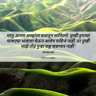 Picture 06 - उत्पत्ति 44:23 MARIRV - परंतु आपण - Bible Verse Picture
