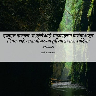 Picture 06 - उत्पत्ति 45:28 MARIRV - इस्राएल म्हणाला, - Bible Verse Picture