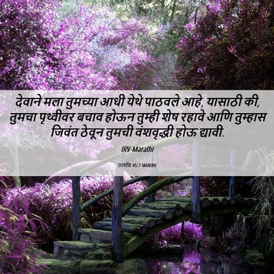 Picture 06 - उत्पत्ति 45:7 MARIRV - देवाने मला - Bible Verse Picture