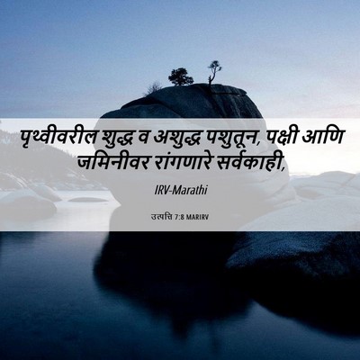 Picture 06 - उत्पत्ति 7:8 MARIRV - पृथ्वीवरील शुद्ध - Bible Verse Picture