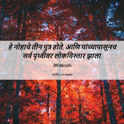 Picture 06 - उत्पत्ति 9:19 MARIRV - हे नोहाचे तीन - Bible Verse Picture