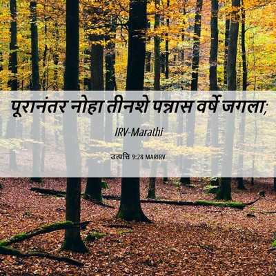 Picture 06 - उत्पत्ति 9:28 MARIRV - पूरानंतर नोहा - Bible Verse Picture
