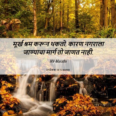 Picture 06 - उपदेशक 10:15 MARIRV - मूर्ख श्रम करून - Bible Verse Picture