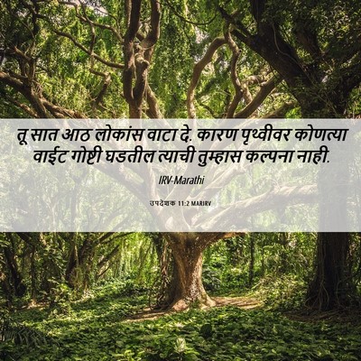 Picture 06 - उपदेशक 11:2 MARIRV - तू सात आठ लोकांस - Bible Verse Picture