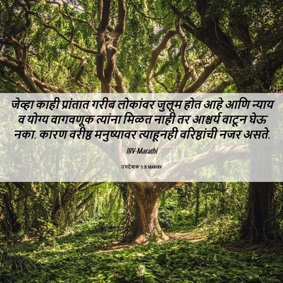 Picture 06 - उपदेशक 5:8 MARIRV - जेव्हा काही - Bible Verse Picture