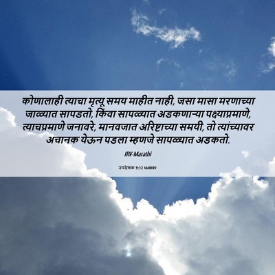 Picture 06 - उपदेशक 9:12 MARIRV - कोणालाही त्याचा - Bible Verse Picture