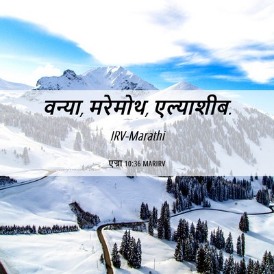 Picture 06 - एज्रा 10:36 MARIRV - वन्या, मरेमोथ, - Bible Verse Picture