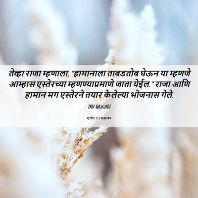 Picture 06 - एस्तेर 5:5 MARIRV - तेव्हा राजा - Bible Verse Picture