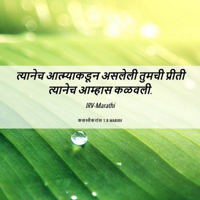 Picture 06 - कलस्सैकरांस 1:8 MARIRV - त्यानेच - Bible Verse Picture