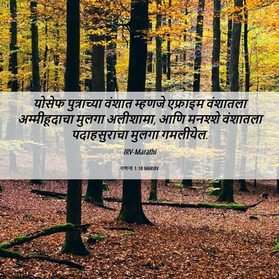 Picture 06 - गणना 1:10 MARIRV - योसेफ पुत्राच्या - Bible Verse Picture