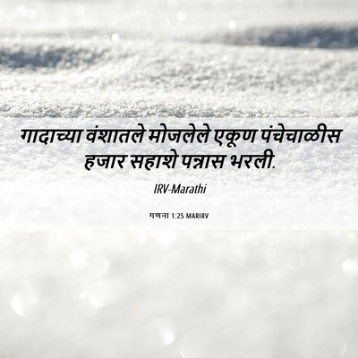 Picture 06 - गणना 1:25 MARIRV - गादाच्या वंशातले - Bible Verse Picture