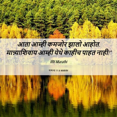 Picture 06 - गणना 11:6 MARIRV - आता आम्ही कमजोर - Bible Verse Picture
