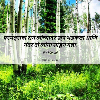 Picture 06 - गणना 12:9 MARIRV - परमेश्वराचा राग - Bible Verse Picture