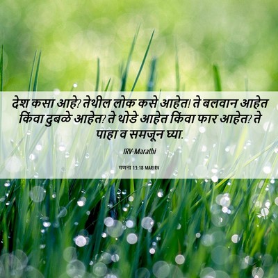 Picture 06 - गणना 13:18 MARIRV - देश कसा आहे? तेथील - Bible Verse Picture