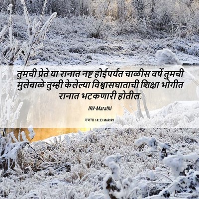 Picture 06 - गणना 14:33 MARIRV - तुमची प्रेते या - Bible Verse Picture