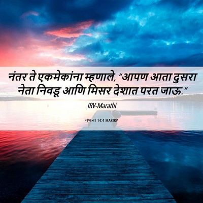 Picture 06 - गणना 14:4 MARIRV - नंतर ते एकमेकांना - Bible Verse Picture