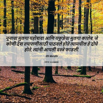 Picture 06 - गणना 14:6 MARIRV - नूनाचा मुलगा - Bible Verse Picture