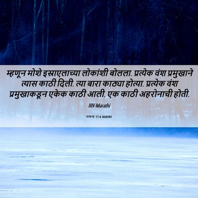 Picture 06 - गणना 17:6 MARIRV - म्हणून मोशे - Bible Verse Picture