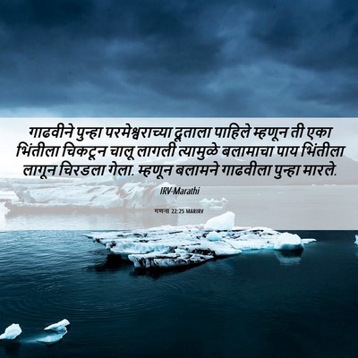 Picture 06 - गणना 22:25 MARIRV - गाढवीने पुन्हा - Bible Verse Picture