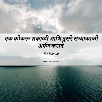 Picture 06 - गणना 28:4 MARIRV - एक कोकरू सकाळी आणि - Bible Verse Picture