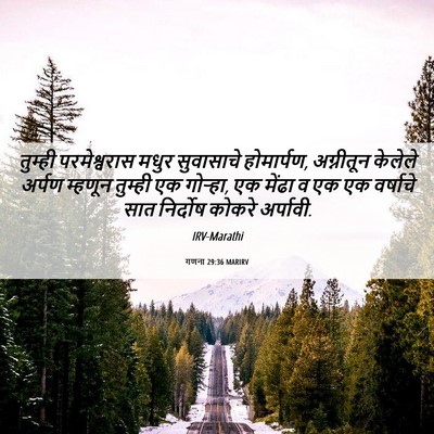 Picture 06 - गणना 29:36 MARIRV - तुम्ही परमेश्वरास - Bible Verse Picture