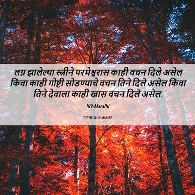 Picture 06 - गणना 30:13 MARIRV - लग्न झालेल्या - Bible Verse Picture