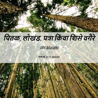 Picture 06 - गणना 31:22 MARIRV - पितळ, लोखंड, पत्रा - Bible Verse Picture