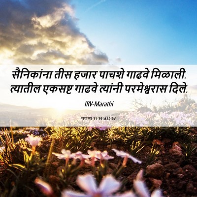 Picture 06 - गणना 31:39 MARIRV - सैनिकांना तीस - Bible Verse Picture