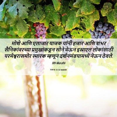 Picture 06 - गणना 31:54 MARIRV - मोशे आणि एलाजार - Bible Verse Picture