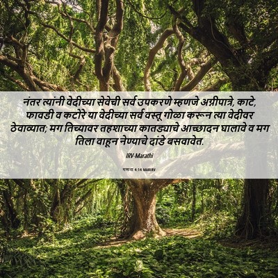 Picture 06 - गणना 4:14 MARIRV - नंतर त्यांनी - Bible Verse Picture