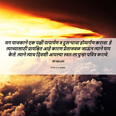 Picture 06 - गणना 6:11 MARIRV - मग याजकाने एक - Bible Verse Picture